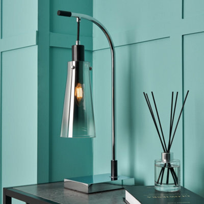 Litecraft Visconte Atrani Smoke With Ombre Shade Table Lamp - image 1