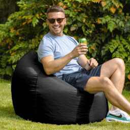 icon Adult Classic Beanbag Outdoor Waterproof Bean Bags Ready Filled - Black - thumbnail 2