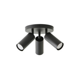 Valuelights Taylor Matte Black Tube 3 Way Adjustable Ceiling Spotlight And Bulbs - thumbnail 2
