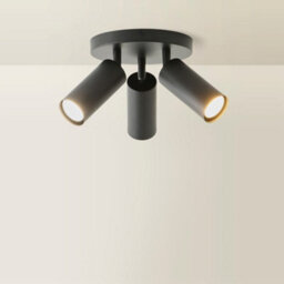 Valuelights Taylor Matte Black Tube 3 Way Adjustable Ceiling Spotlight And Bulbs - thumbnail 6