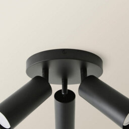 Valuelights Taylor Matte Black Tube 3 Way Adjustable Ceiling Spotlight And Bulbs - thumbnail 4