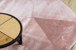 RugsX Carpet Visco Circle Pink 8 Plush, Imitation Of Rabbit Fur  Circle 120 Cm - thumbnail 5