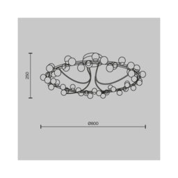 Luminosa Lighting Luminosa Tessara Modern 80Cm Integrated Led Semi Flush Ceiling Light Gold 3000K 5600Lm White Shade - thumbnail 5