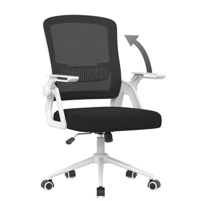 Onemill Executive Office Chair With Padded Seat Cushion, Flip-Up Armrest And Lumbar Support For Home Or Office Use - image 1