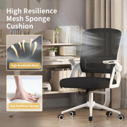 Onemill Executive Office Chair With Padded Seat Cushion, Flip-Up Armrest And Lumbar Support For Home Or Office Use - thumbnail 2