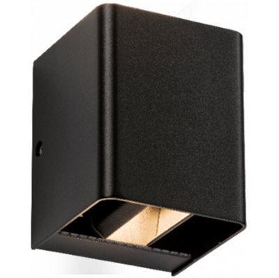 Knightsbridge Wad12Abk Outdoor Ip65 6W Led (3000K Warm White) Adjustable Up Down Wall Light In A Black Finish