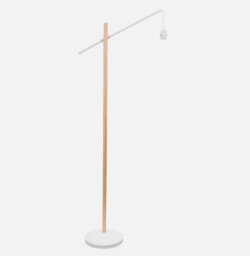 Wooden Arched Floor Lamp Large Living Room Light Oak Wood Lighting Base Only - thumbnail 1