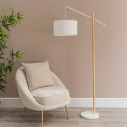Wooden Arched Floor Lamp Large Living Room Light Oak Wood Lighting Base Only - thumbnail 4