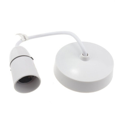 Kenable Ceiling Pendant Bc Lamp Holder 85mm 6Inch 25Cm Drop T2 Rated White - image 1