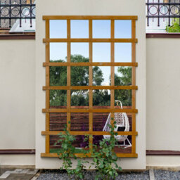 Mirroroutlet The Trellis Garden Scandinavian Spruce Wood Wall Fence Or Leaner Mirror 180Cm X 119.5Cm - thumbnail 1