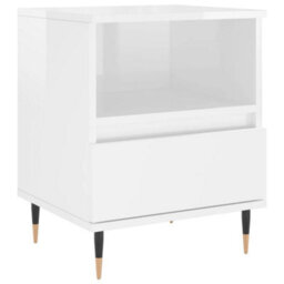 Berkfield Bedside Cabinets 2 Pcs High Gloss White 40X35X50 Cm Engineered Wood - thumbnail 5