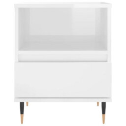 Berkfield Bedside Cabinets 2 Pcs High Gloss White 40X35X50 Cm Engineered Wood - thumbnail 7