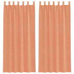 Walplus Voile Curtains With Loops 2 Pcs Terracotta 140X225 Cm - thumbnail 2
