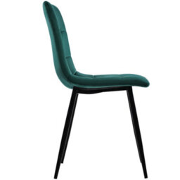 BTM Dining Chair (4 Pcs), Dark Green,4-Set Velet Upholstered Chair Design Chair With Backrest,seat In Velvet Metal Frame - thumbnail 8