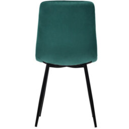 BTM Dining Chair (4 Pcs), Dark Green,4-Set Velet Upholstered Chair Design Chair With Backrest,seat In Velvet Metal Frame - thumbnail 5