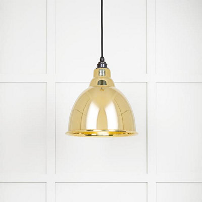 From the Anvil Smooth Brass Brindley Pendant Light - image 1