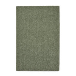 Green Plain 25mm Thick Anti-Shed Rug For Bedroom, Living, & Dining Room, Anti-Shed Modern Plain Area Rug-120Cm X 170Cm - thumbnail 9
