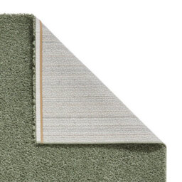 Green Plain 25mm Thick Anti-Shed Rug For Bedroom, Living, & Dining Room, Anti-Shed Modern Plain Area Rug-120Cm X 170Cm - thumbnail 7