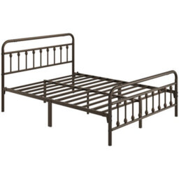 Yaheetech Bronze 150X200 Cm Vintage Iron Platform Bed With High Headboard And Footboard - thumbnail 3