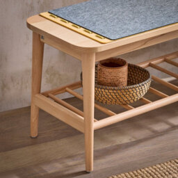 Sobuy Hfsr02-N, Shoe Bench Shoe Rack Hallway Bench Bed Bench Bed End With Hanging Bag,wood Veneer,w110Xd37Xh44.5 - thumbnail 5