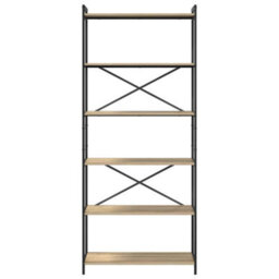 Berkfield Bookcase Sonoma Oak 80 X 30 X 188 Cm Engineered Wood - thumbnail 5