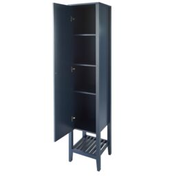 GoodHome Perma Tall Satin Blue Single Freestanding Bathroom Cabinet (H)185Cm (W)40.2Cm - thumbnail 3
