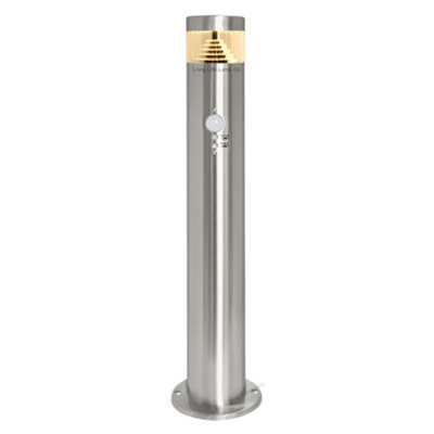 Long Life Lamps Company Pir Led Bollard Garden Lamp Post Stainless Steel Outdoor Pir Ground Light Warm White - image 1