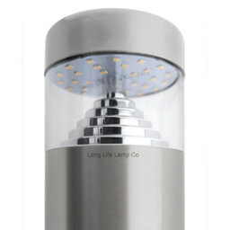 Long Life Lamps Company Pir Led Bollard Garden Lamp Post Stainless Steel Outdoor Pir Ground Light Warm White - thumbnail 4