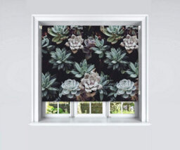 Lister Cartwright Cacti Design Blackout Roller Blinds Child Safety Included Floral Design, 180 X 140 Cm - thumbnail 1
