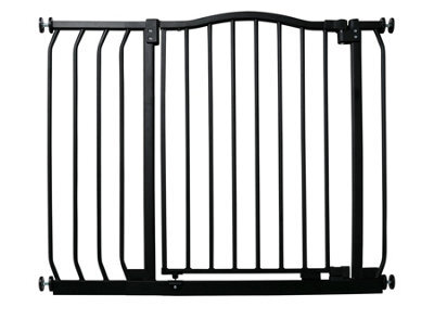 Bettacare Curved Top Dog Gate, 98Cm -107Cm, Matt Black, Pressure Fit Pet Gate For Dog And Puppy, Pet And Dog Barrier - image 1