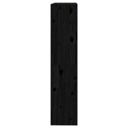 Berkfield Book Cabinet/room Divider Black 80X30X135.5 Cm Solid Wood Pine - thumbnail 6