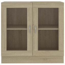Vidaxl Vitrine Cabinet Sonoma Oak 82.5X30.5X80 Cm Engineered Wood - thumbnail 6
