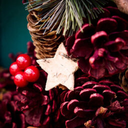 Dibor Cinnamon Stars Festive Decor Autumn-Winter Front Door Wreath Christmas Wreath 38Cm - thumbnail 4
