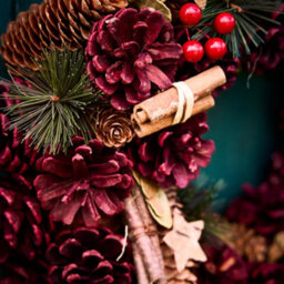 Dibor Cinnamon Stars Festive Decor Autumn-Winter Front Door Wreath Christmas Wreath 38Cm - thumbnail 5