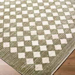 Livabliss Galey Alix Myrtle Avenue-Geometric Green Ivory Brown Diamond Pattern Fringe Living Dining Bedroom Rug 160 X 230 Cm Easy Care - thumbnail 6