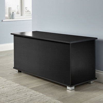 Home Source Malmo Storage Ottoman Chest Black - image 1