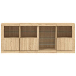 Berkfield Sideboard With Led Lights Sonoma Oak 164X37X67 Cm - thumbnail 7