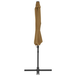 Berkfield Outdoor Umbrella With Portable Base Taupe - thumbnail 5
