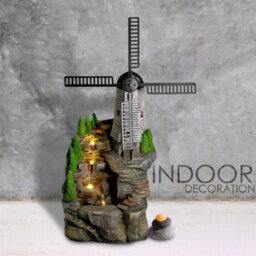Geezy Water Feature Outdoor Indoor Led Fountain Waterfall Garden Decor (Windmill) - thumbnail 2