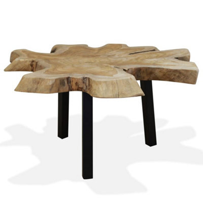 Berkfield Coffee Table Genuine Teak 80X70X38 Cm