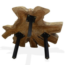 Berkfield Coffee Table Genuine Teak 80X70X38 Cm - thumbnail 7