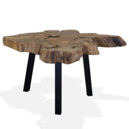 Berkfield Coffee Table Genuine Teak 80X70X38 Cm - thumbnail 2
