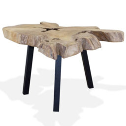 Berkfield Coffee Table Genuine Teak 80X70X38 Cm - thumbnail 4