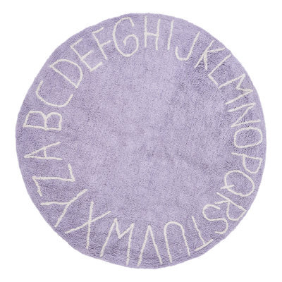 Beliani Kids Rug Vurgun Light Violet 120 Cm Cotton - image 1