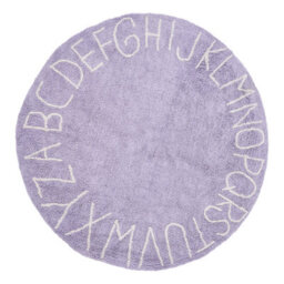 Beliani Kids Rug Vurgun Light Violet 120 Cm Cotton - thumbnail 1