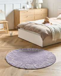 Beliani Kids Rug Vurgun Light Violet 120 Cm Cotton - thumbnail 2