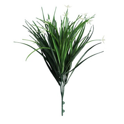 True Products Artificial White Flowering Grass Branch 38Cm - image 1