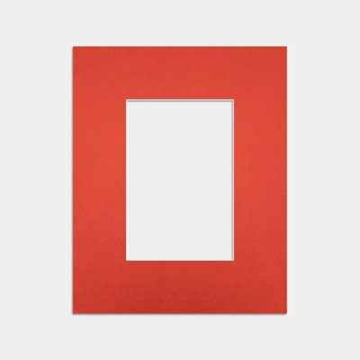 Ak Frames 10X8 Poppy Red Picture Mounts To Fit 6X4 Aperture Size - Mount Board Only (No Frame Included) - image 1