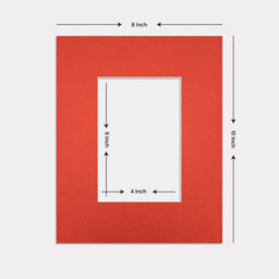 Ak Frames 10X8 Poppy Red Picture Mounts To Fit 6X4 Aperture Size - Mount Board Only (No Frame Included) - thumbnail 3