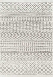 Livabliss Elaziz-Geometric Cream Charcoal Grey Global Living Dining Bedroom Rug 160 X 230 Cm Easy Care, Non Shedding - thumbnail 1